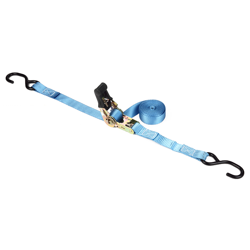 1 Zoll 25 mm 800 kg Ratschengurte mit schwarz beschichteten S-Haken