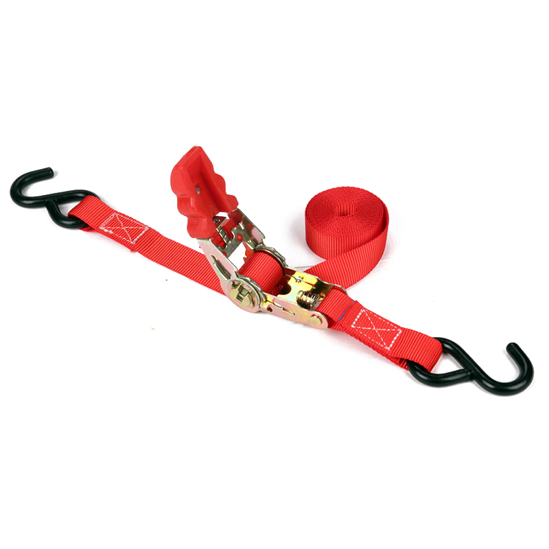 1 Zoll 25 mm 800 kg Ratschengurte mit schwarz beschichteten S-Haken